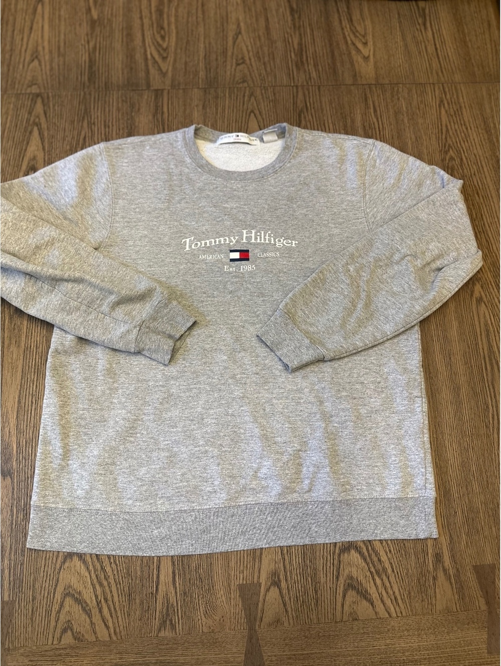Tommy Hilfiger Gray American Classics Crewneck Sweatshirt Size L